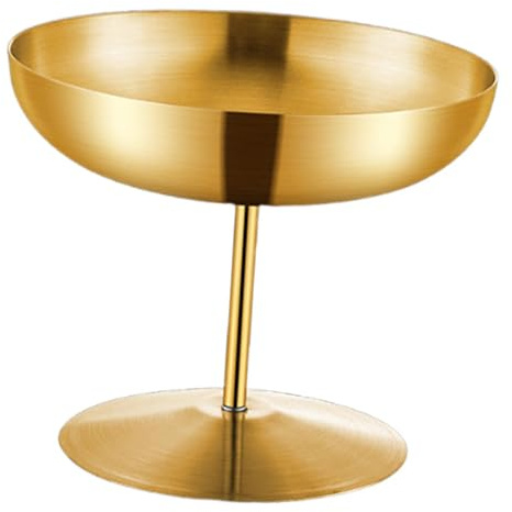 TAIZhiChen Coppa Gelato in Acciaio Inox, Ciotola per Dessert, Sorbetto, Accessorio Fotografico, Coppa Gelato per Karaoke, Picnic, Cucina, Compleanni, d'oro, 250 Ml