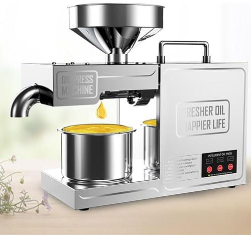 Frantoio Per Olio D'Oliva, Pressa Per Olio Automatica, Macchina Per L'Estrazione Dell'Olio Freddo/Caldo, In Acciaio Inox, Per Olios Elettrico, Semi Di Lino Arachidi Sesamo, Resa In Olios Elevata