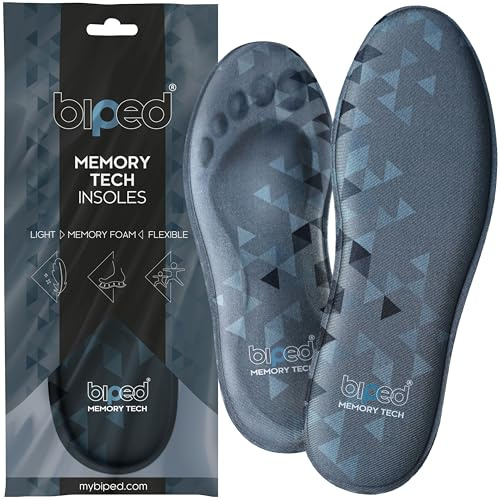 biped MEMORY TECH Sulor med memory foam – Mjuka och premium sulor för herrar och damer – För skor, sneakers och stövlar – För vardag och sport z2934(45-46)