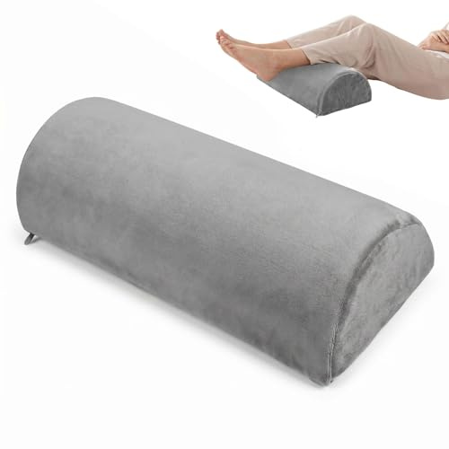 Lagerungskissen für Knie und Beine - Halbzylinder Kissen aus Memory Foam, 42×18×10CM Knierolle für Seitenschläfer und Rückenlage, Lagerungsrolle für Nacken Beine, Knie und Taille, Ideal für Nachtruhe