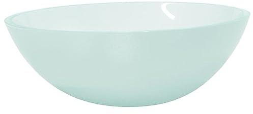 mtlskopl Lavabo à poser en verre mat - 50 x 37 x 14 cm - Lavabo moderne pour salle de bain, WC d'invités et salle de bain - Élégant lavabo en verre carré pour montage en saillie