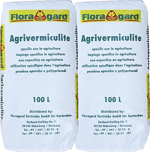 Floragard Vermiculite 2x100 L Brutsubstrat für Reptilien in Terrarien Abdeckmaterial im Kübel gegen Unkrautbefall und Verdunstung • 200 L