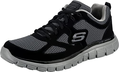 Skechers Burns- Agoura Hombre Scarpe da ginnastica, Black Black 52635 Bkgy, 45 EU
