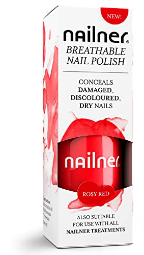 Nailner andningsbart nagellack 8 ml - rosig röd gel nagellack lämplig för alla nagelbehandlingar