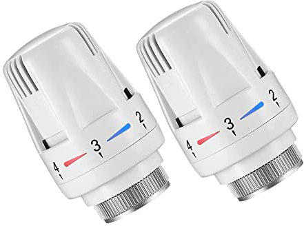2 Pcs Thermostatic Radiator Heads Automatical Temperature Control Heads Anti Freeze Radiator Valve Heating Systems for Home Office