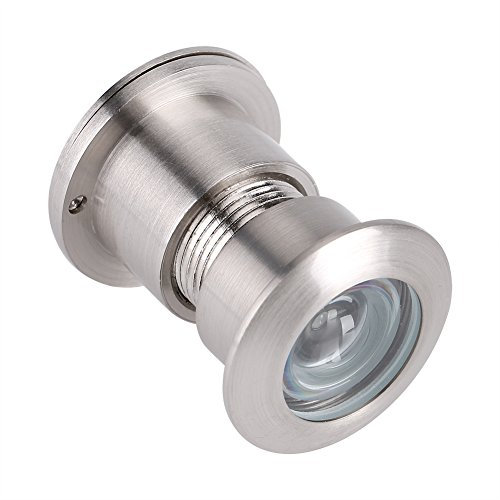 Guckloch Türspion, Spionageloch mit Drehbarer Sichtschutzabdeckung, Türspionloch mit Großem Betrachtungswinkel für 35–60 Mm Dicke Tür(Gebürstetes Silber)