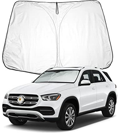 BIXUAN Parasol Compatible con Mercedes Benz GLE W167 GLS X167 2020-2023 2024 Parabrisas para M-Class/GLE-Class (W166) 2012-2019 el Coche Cortavientos para Parabrisas Delantero Bloqueado Cubierta UV