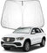BIXUAN Parasol Compatible con Mercedes Benz GLE W167 GLS X167 2020-2023 2024 Parabrisas para M-Class/GLE-Class (W166) 2012-2019 el Coche Cortavientos para Parabrisas Delantero Bloqueado Cubierta UV