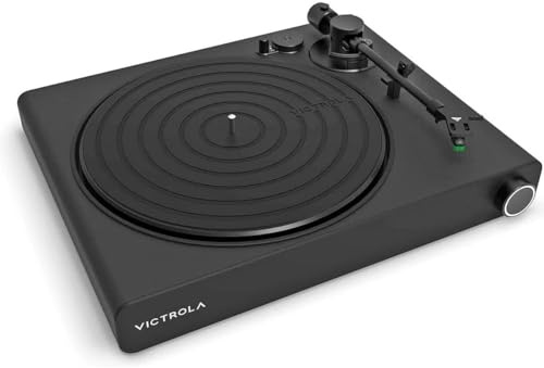 Victrola Stream Onyx – Wi-Fi Streaming Turntable with Bluetooth: UPnP Wi-Fi Streaming, Roon Ready Relay, 2-speed Turntable with Premium Moving Magnet Cartridge and Aluminium Tonearm (Black)