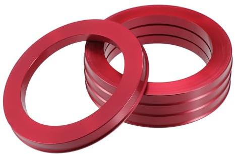 A ABSOPRO Anillos Centradores De Buje Rojo Aleación De Aluminio 4Pcs