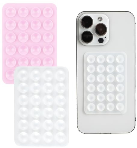 Gjinxi 2 styck silikon mobiltelefonhållare, silikon sugkopp mobiltelefonhållare Mobiltelefon sugkopphållare Extra starka sugkoppar Sugkopphållare Handsfree hållare för alla mobiltelefonmodeller
