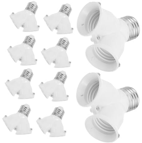 Housoutil E27 Lampenfassung Adapter Splitter 1 auf 2 Lampenfassung Konverter für Flexible Beleuchtung