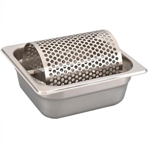 QYLTTDM Rullo per Burro in Acciaio Inossidabile, Contiene 1,7 Litri di Burro, Design a Rullo Perforato Rimovibile per Picnic, hamburgeria, Formaggio da Cucina