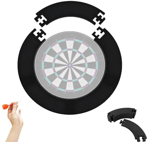 Anello Surround per Bersaglio per Freccette, Design ad Anello per Freccette, in EVA, per la Protezione della Parete Protezione Tabellone, Facile da Imballare e Portare con voi (Nero)