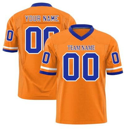 Genérico Camisetas Fútbol Americano Personalizadas para Adultos jóvenes preescolares, Uniforme Rugby Personalizado con Números Nombres Nombres de Equipos.