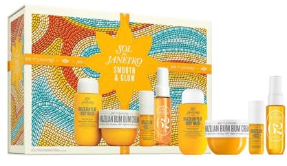 Sol de Janeiro Holiday Collection Set, 4 pièces, avec Crème Bum Bum 75ml, Parfum Cheirosa 30ml, Gel Douche Brazilian 4Play 90ml, Baume à lèvres brésilien vegan Brazilian Kiss