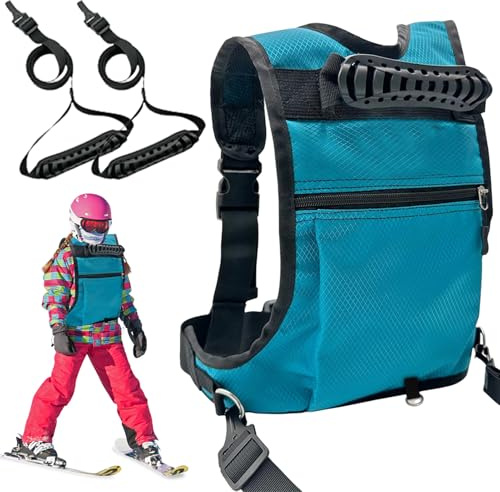 Harnais D'entraînement De Ski – Harnais D'entraînement De Snowboard Pour Tout-petits | Sangles Ďe Ski Pour Le Transport, Ĥarnais Absorbant Les Chocs, Sangle Đe Śki À Poignée Facile À Ṕour Gar