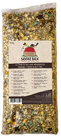 Seedzbox Igelfutter Igel Samen & Nussmischung Futter, 750 g Beutel, Hedgehog Food