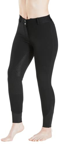 Harry Hall Farnell Breeches Horse Riding Leggins Black Size 36 Jodhpurs for Women | Equestrian Ladies Tights with Full Grip Seat