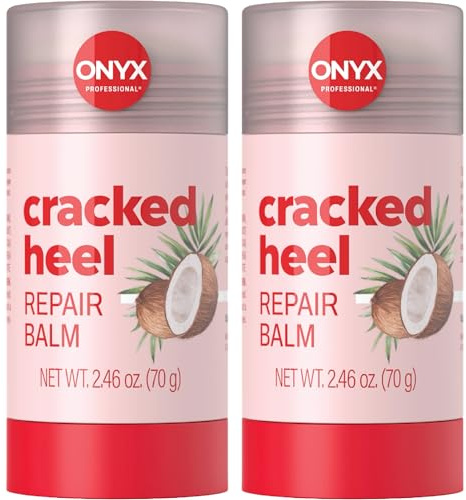 Onyx Professional Reparerande torrhälbalsam, krackad hälbalsam, för spruckna fötter, 2 stycken, återfuktande hälbalsam, Rolls On So No Mess Like Foot Cream eller fotlotion, räddning