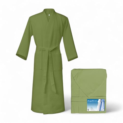 Tex family Accappatoio Nido Ape Bee© in Puro Cotone con Cappuccio da Adulto Verde - S