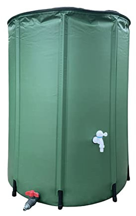 TABSIRAH Collettore d'acqua a botte di pioggia | Serbatoio pieghevole in rete di PVC | Contenitore da giardino di grande capacità con raccolta della pioggia Risparmio per acqua piovana