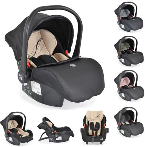 Moni Babyschale i-Size Multi (40-87cm) Gruppe 0+ Fußabdeckung Kopfstütze Gurt, Farben:beige