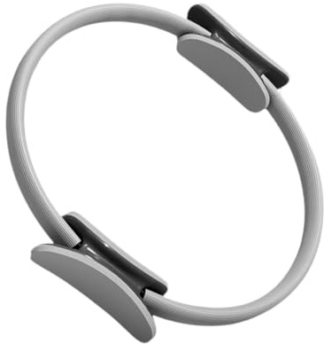 Perfeclan Aro de Pilates Aro de Pilates Inicio Accesorios de Pilates Aro de Yoga de Resistencia Aro de Ejercicio Flexible para la Parte Interna del Muslo Anillo, Gris