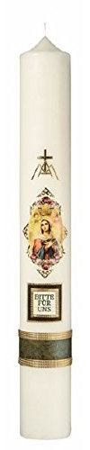 Marienkerzen 60 x 8 cm, Nr. 32, handgefertigte Kirchenkerze
