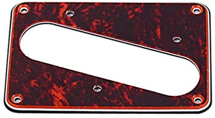 EXCEART Metal Guitar Pickup Cover Flat Metal Humbucker Pickup Mounting Ring Guitar Bass Bridge Plate Cover for Telecaster Electric Guitar Replacement Parts (Dark Red)