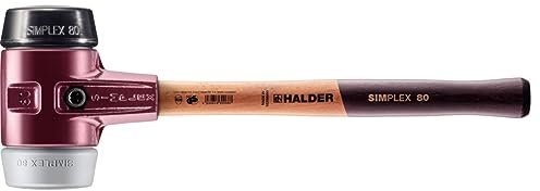 Simplex Schonhammer, TPE-mid / Gummikomposition; mit Tempergussgehäuse und hochwertigem Holzstiel | D=80 mm | 3023.080