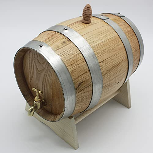 Holzfass weinfass Kastanienholz Fass 10 Liter Wasserhahn Messing