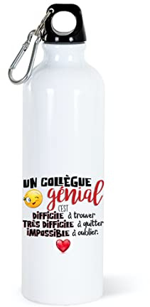 Botella de agua de aluminio reutilizable de 750 ml con mosquetón. Idea de regalo original de humor para hombre, mujer, retiro, mutación, tarro, viaje, oficina, cumpleaños, Navidad
