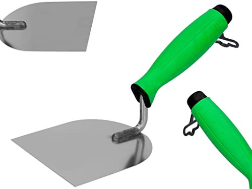 ToolSpace | Truelle Plâtrier de Précision | Truelle Colle Carrelage | Inoxydable avec poignée caoutchoutée | 100mm | Outil Précis pour l'application de Mortier | Truelle Lissage | Couteau a Enduire