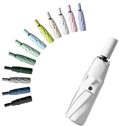 erised's bifrost Faltender Regenschirm 8 Rippen Freien UV Schutz,Sonnenschutz Kleiner Sonnenschutzfür Koffer Kompakt Taschenschirm für Damen und Kinder Reise Automatisch auf und zu mit Drucktaste