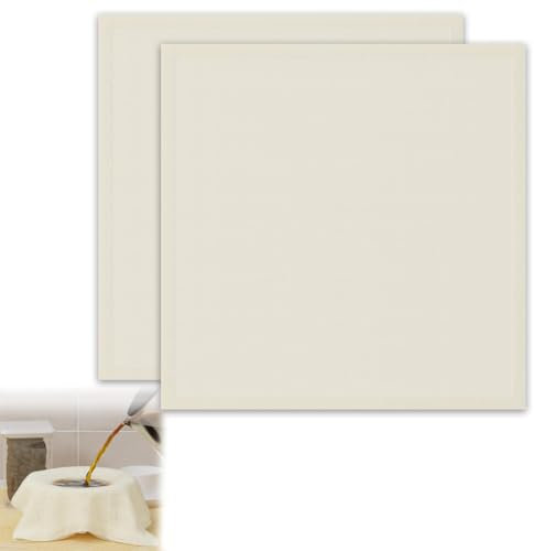 AWOGIPD Etamine Alimentaire, 70 * 70CM, 2 PCS Toiles Filtrantes en pur Coton, Toile à Fromage, Étamine Tissu en Coton, Réutilisables, pour Filtrer Jus Fromage Thé Épices