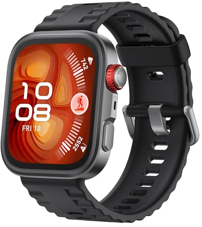 HUAWEI WATCH FIT 4 Pro Smart Watch, 1.82 Sapphire AMOLED Screen, Titanium Body, ECG & SpO2 Monitor, 10-Day Battery, 100+ Workout Modes, GPS, Waterproof, iOS Android Compatible, Fitness Tracker, Black