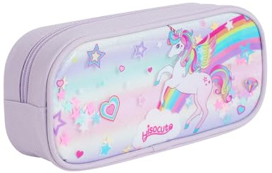 Uixxducc Federmäppchen Mädchen Mäppchen Einhorn Pencil Case Mit Grossem Fassungsvermögen - Schreibwarenbeutel Mit Reißverschluss Für Office Studentin Geschenk (Lila)