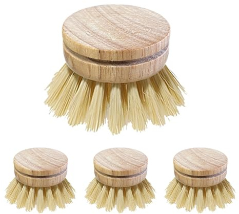 FUG Washing Up Brush, 4 Replacement Heads, for Washing Dishes, Cleaning Kitchen Utensils