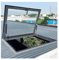 Casa Con Claraboya Ventana De Tejado, Marco De Aleación De Aluminio + Doble Acristalamiento Ventana Con Tragaluz, Apertura De 80° Techo Plano Inclinado Cubierta De Claraboya Para Ático/solárium(Black)
