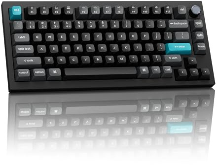 Keychron Q1 Ultra 8K 75% Wireless Mechanical Keyboard, Aluminum Hot-Swappable RGB Backlight, Banana Switch, 82 Keys, 4000mAh Battery, 2.4GHz/Bluetooth/Wired, QMK/VIA, for Mac Windows Linux – White