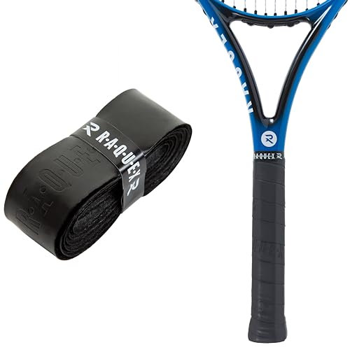 Raquex Enhance Ersatz-Griffband: Griffband geeignet für Tennis-, Padel, Badminton- und Squashschläger. 14 Farben. Hochwertiges, selbsthaftendes Griffband für Tennisschläger (Schwarz, 1 Griffband)