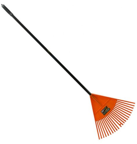 12 Tooth Garden Leaf Rake - Handheld, Plastic Head Gardening Tool | Wide, Lightweight & Sturdy To Quickly Clean The Lawn | Ideal For Autumn & Winter Seasons | Strong Quality & Long Lasting