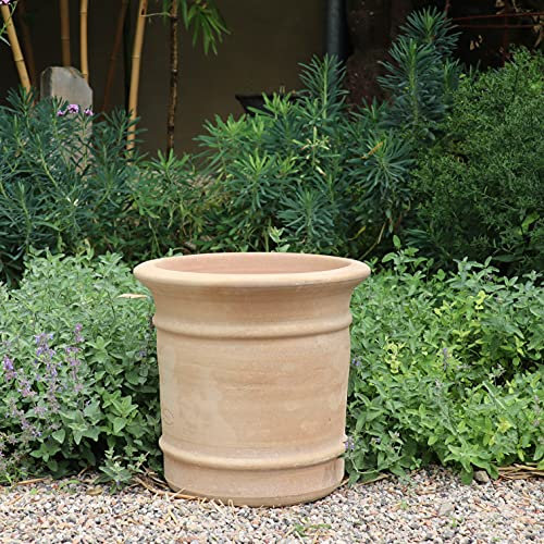 Poterie Palatina | Pot de Fleur/jardinière en Terre Cuite à la Main antigel | Jardinière pour intérieur et extérieur, Canna 33 cm