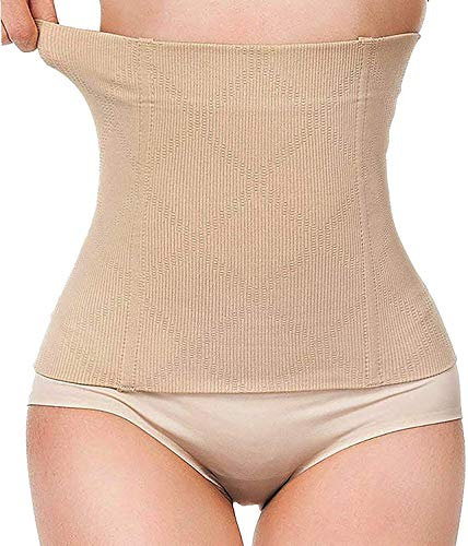 Bafully Postnatal Bauchgurt & Taillenmieder, 2 in 1 Design multifunktionell Bauchweg Taillenformer elastisch Unterstützung Figurformende Bauchband Shapewear Gurt nach Geburt, Hautfarbe, M