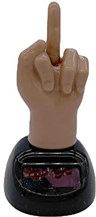 Solar Wobble Figure Car Solar Figure Solar Wobble Figure Bobblehead Figure Middle Finger Solar Figure Wobble Figure Dashboard Decoration for Windowsill, Car, , Desk
