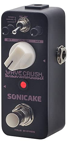 SONICAKE Bitcrusher Guitar Pedal Bitcrush Digital Bitcrusher Sampling | Rate Sample Reducer Guitar Effects Pedal Synth Synthesizer LoFi Wave Crush