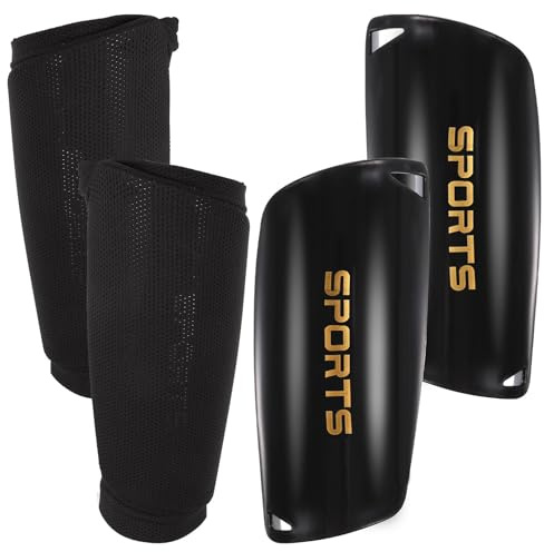 Fuyamp Football Shin Pads incl. Sleeves with Optimized Insert Pocket,Kids Adults Football Shin Guards Set Soccer Protective Shin Pads Equipment for Kids Teens Adults boys girls(M)