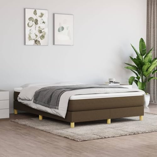 ShGaxin Boxspringbett mit Matratze Dunkelbraun 140x200 cm Stoff, Bett, Bettgestell, Jugendbett, Schlafzimmer Bett, Bed Frame - 3144178