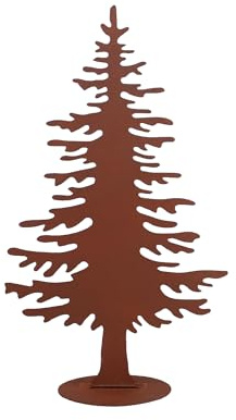 UNUS - Albero di Natale in metallo con decorazione in stile ruggine, supporto per albero di Natale per interni ed esterni, grande